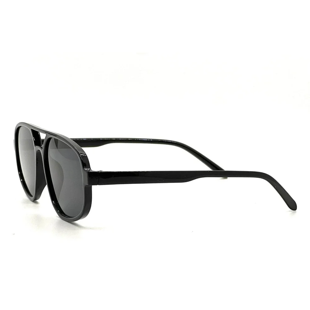 Mens Black Aviator Sunglasses Oversized Full Rim‎ Dark Lenses